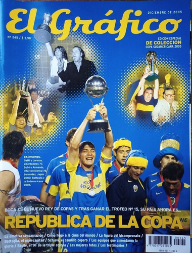 Revista El Grafico Boca Campeon Copa Sudamericana 2005