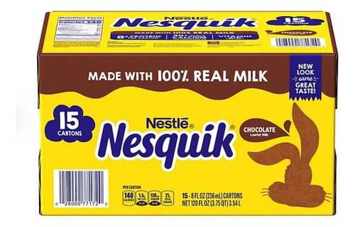 Nesquik Leche Con Chocolate 15 Pack Importado