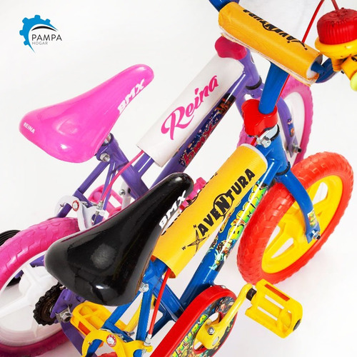 BMX infantil Zambito P12 color violeta/rosa con ruedas de entrenamiento