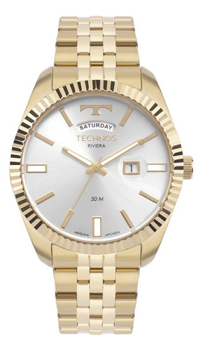 Relógio Technos Masculino Riviera Dourado