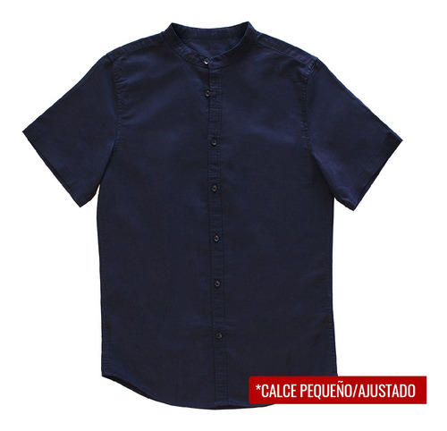 Imagen 7 de 10 de Camisas De Hombre Lino Manga Corta Cuello Mao