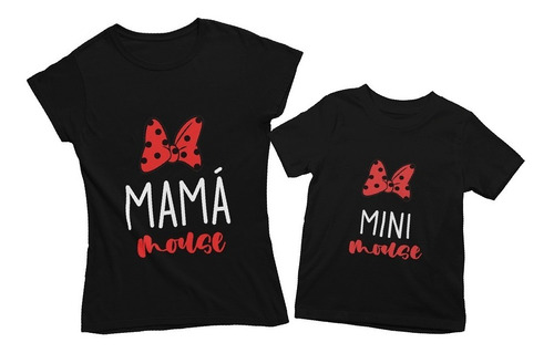 Playeras Dúo Regalo Día De La Madre Mamá E Hija Minnie Mouse