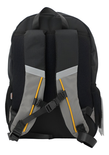 Mochila Escolar Fc Real Madrid Original De Truzt Negro/gris Liso