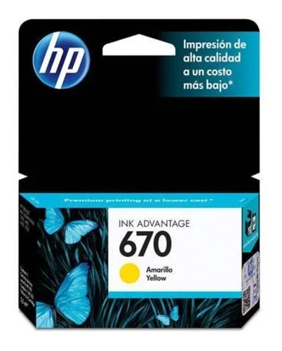 Cartucho Original Hp 670 Amarillo Deskjet 3525 4615 4625