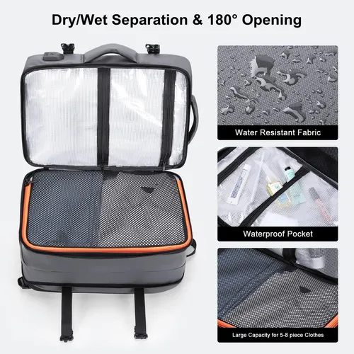 Homiee Mochila De Mano Bolsa De Viaje Extra Grande De 40 L,