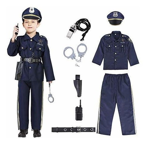 Disfraces -  Twister.ck Police Costume For Kids Halloween Po