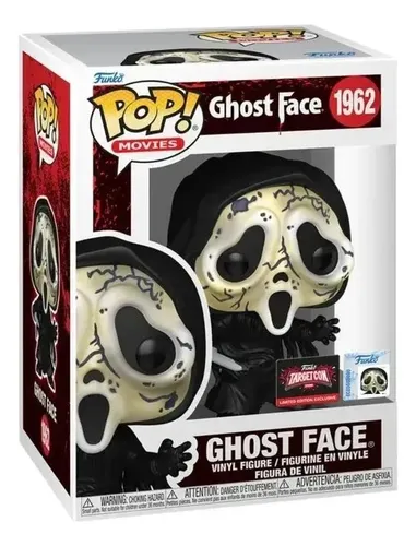 Funko Pop! Movies 12802 Boneco Ghostface Pânico Máscara Quebrada