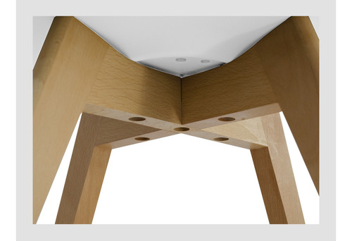 Imagen 4 de 7 de Sillas X6 Eames Tulip Comedor Almohadón Patas Madera Cuotas