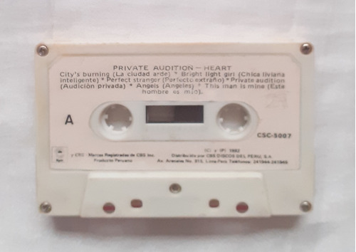 Heart Private Audition Cassette Original 1982 Oferta 