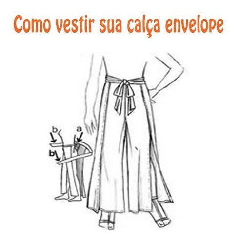 Imagem 2 de 3 de Calça Envelope Pantalona Infinity Plus Size Roupa Feminina