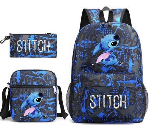 Stitch Stitch Stitch Mochila Escolar De Tres Piezas Color 1