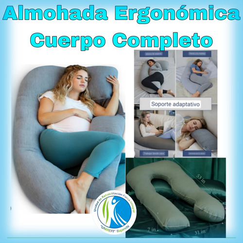 Almohada Ergonomica Cuerpo Completo En Forma De U 80$