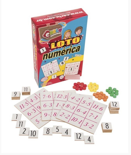 Jogo Loto Numérica, C/45 Peças, Matemática, Infantil, C/nf