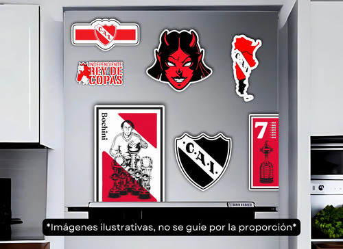 Sticker Independiente Rojo Cai Gran Campeón Argentina X3