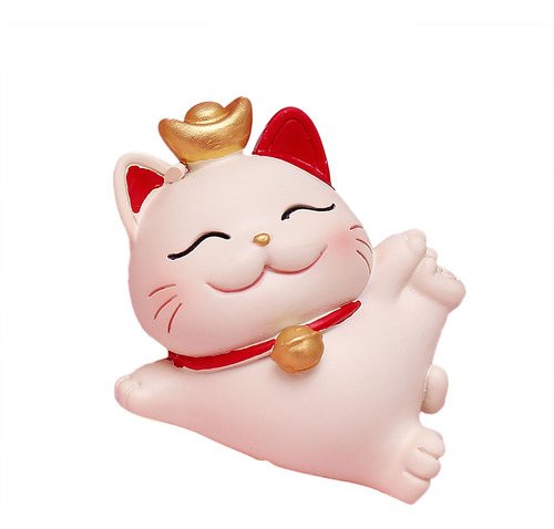 Estatua Fortuna De Resina Sintética Con Adorno Gato Suerte