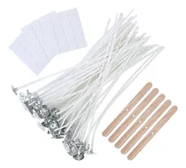 Comprar 100 Mechas De Vela De Algodón, Cera De Soja, Mechas De Cer.
