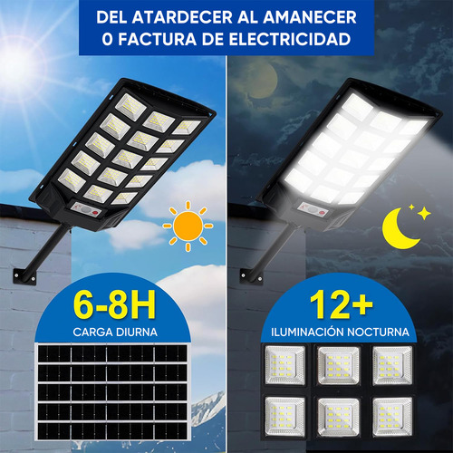 Lámpara Solar Led Lukito Osolarlwjp01 1.2kw 6500k