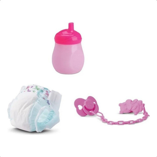 Boneca New Born BebĂȘ Primeiros Cuidados Abre E Fecha Olhos