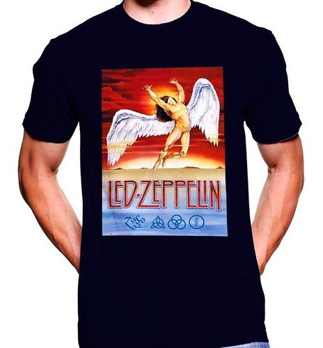 Camiseta Premium Dtg Rock Estampada Led Zeppelin 01