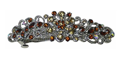 Bella Gran Cristal Barrette Para Pelo Grueso