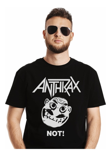 Polera Anthrax Not Man Face Stencil Metal Abominatron