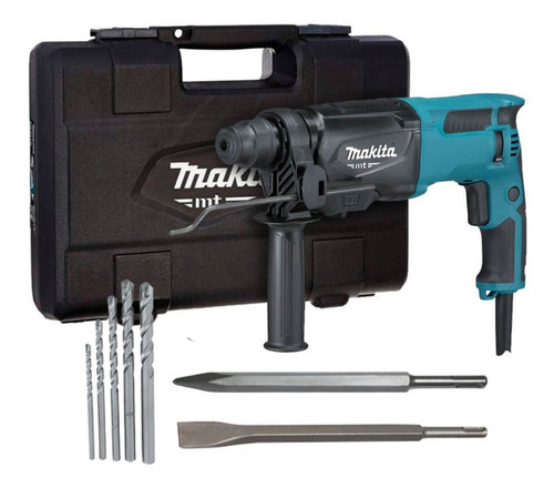 Martelete Furadeira Impacto 800w M8701b Makita + Acessórios Cor Azul 220V