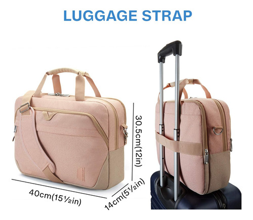 Bagsmart Bolso Para Computadora Portátil Para Mujer, Maletín