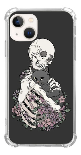 Elifi Edeal Estuche Para iPhone 13 Diseño Calavera Gato