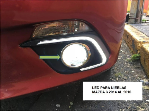 Led Premium H11 Para Faros Niebla Mazda 3 2014 Al 2016 5500k