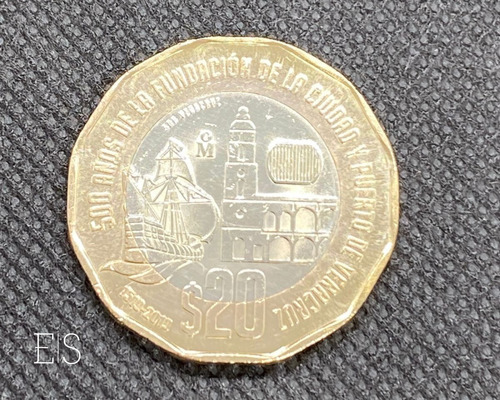 Moneda Conmemorativa De 20 Pesos 500 Años Veracruz