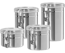 Comprar Envases Potes De Cocina En Acero Con Tapa Hermética