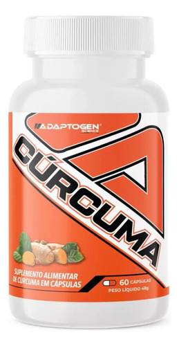 Curcuma - 60 Caps - Adaptogen Sabor Sem Sabor
