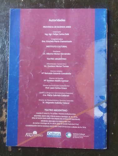 Andrea Chénier De Umberto Giordano - Teatro Argentino, 2006 (Usado)