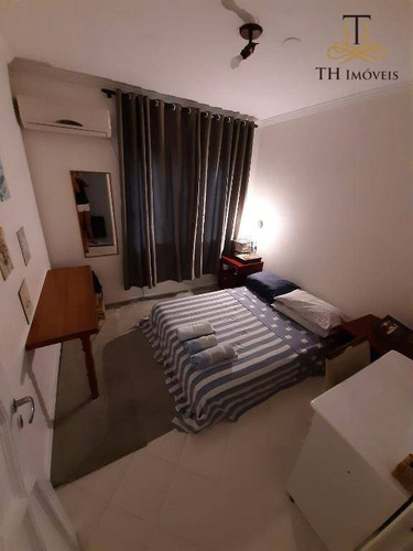 Imagem 12 de 15 de Apartamento A Poucos Metros Do Mar, Semi Mobiliado Com 3 Dormitórios (sendo 2 Suítes), Sacada Com Churrasqueira À Carvão, 1 Vaga Privativa De Garagem! - Ap0023