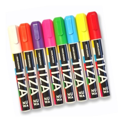 Marcadores Nuwa A La Tiza Liquida Chalk X 8 Colores