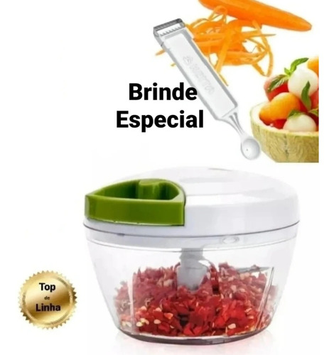 Imagem 3 de 10 de Triturador Alho, Cebola + Espiralizador Legumes #kitcozinha