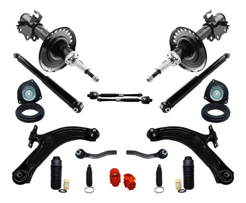 Kit Amortiguadores Horquillas Bases Gomas Sentra B16 07-12