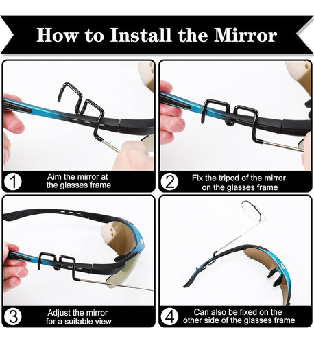 Espejo Gafas De Bicicleta, Espejo Ajustable De Ángulo ...