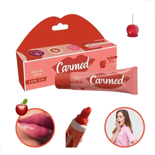 Carmed Maçã Do Amor Hidratante Labial 10g Com Cor