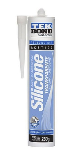 Silicón Uso General 280g Transparente 12pzs Tekbond
