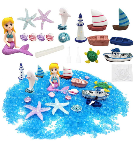 18 Pieza Accesorio Jardin Hada Miniatura Mini Figura Sirena