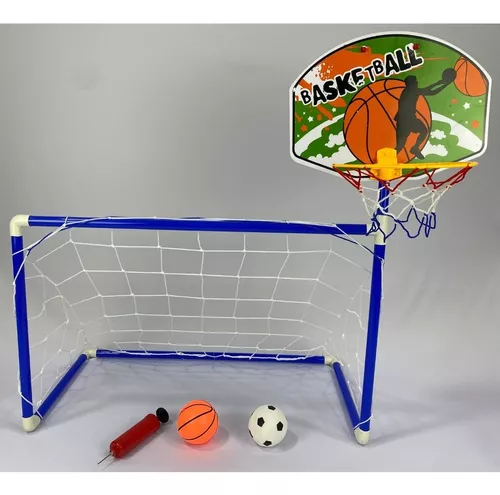 Jogo de Futebol Gol e Tabela de Basquete Infantil 2 em 1 BW126