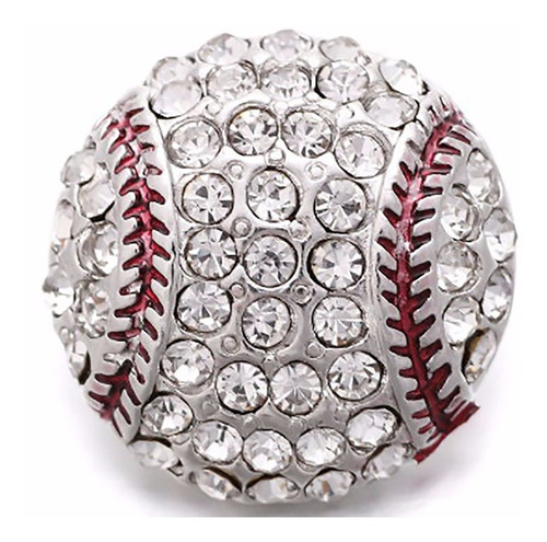 Snap Boton Cz Sparkle 18 Mm Encanto Beisbol Chunk