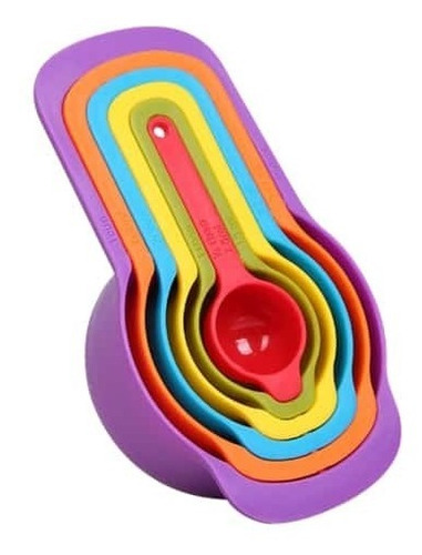 Set Tazas Cucharas Medidoras 6 Piezas Para Repostería Cocina