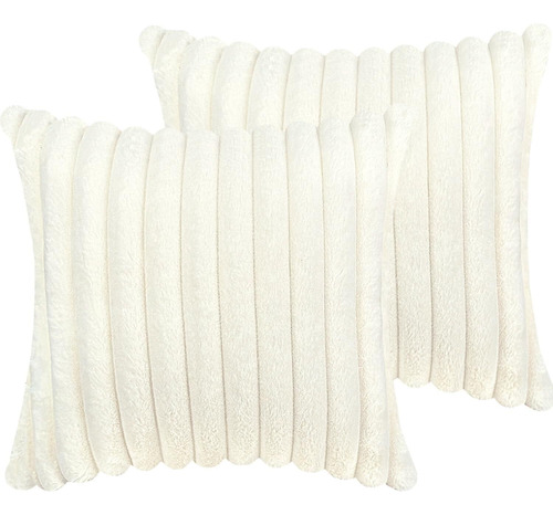 2 Fundas De Almohada Suaves De Color Blanco Cremoso