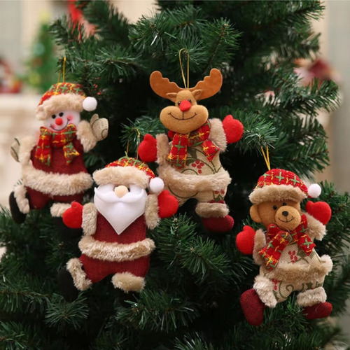 8 Piezas De Adornos Navideños Colgantes De Papá Noel