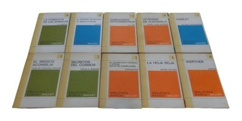 Lote De 10 Libros De Editorial Salvat. Hamlet, Werther,&-.