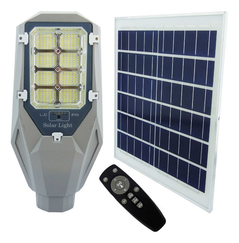Foco Solar De 800 W, 256 Led, 8 Placas En Aluminio Con Brazo