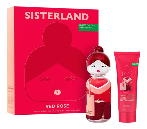 Benetton Sisterland Red Rose - Edt 80 Ml + Loc Corporal 75ml