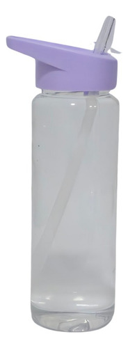 10 Botellas Deportiva Plásticas 750ml Con Sorbete Y Pico Violeta